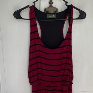Maude stripe maxi dress